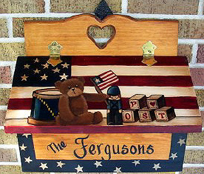 Patriotic Bears Mailbox