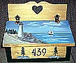 Lighthouse Wood Mailbox